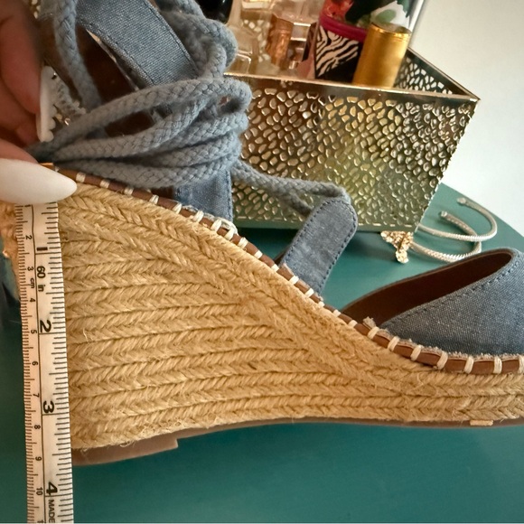 Rampage Blue Denim Espadrille Wedges - Picture 7 of 7